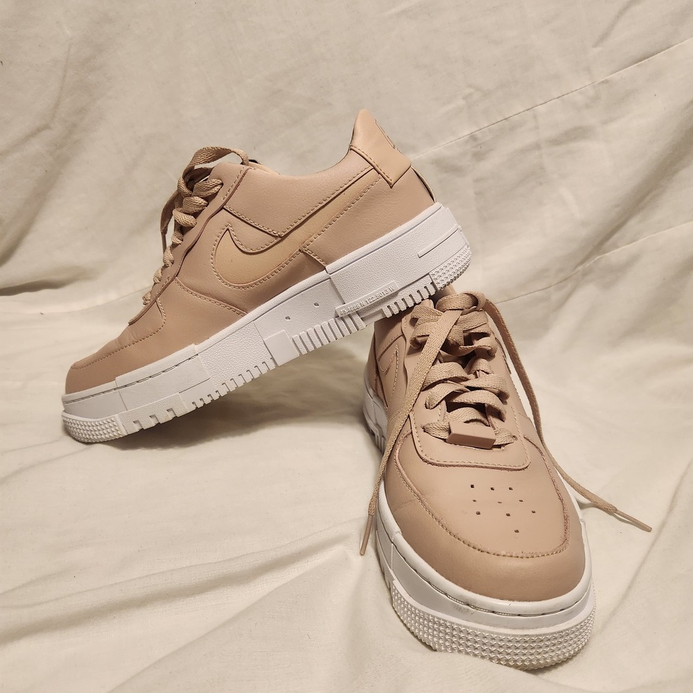 Nike Air Force 1 Pixel Particle Beige Womens Sneakers CK6649-200 Size 9 - Picture 4 of 8